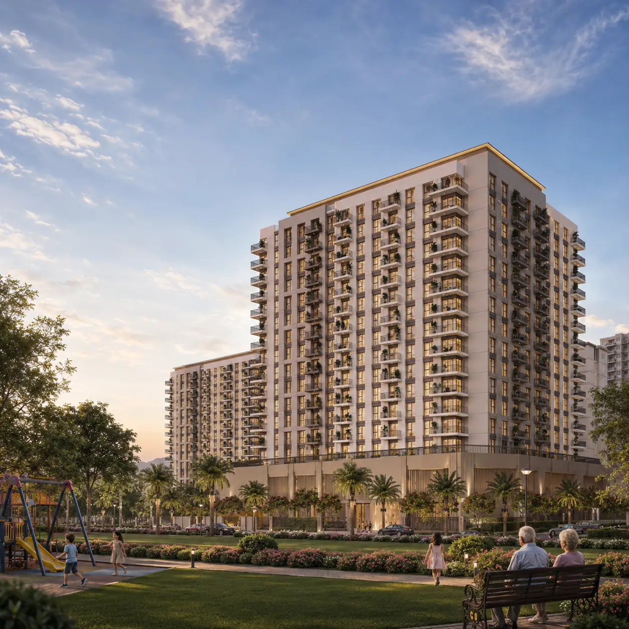 Premium residences and landscaped park at Town Square Dubai